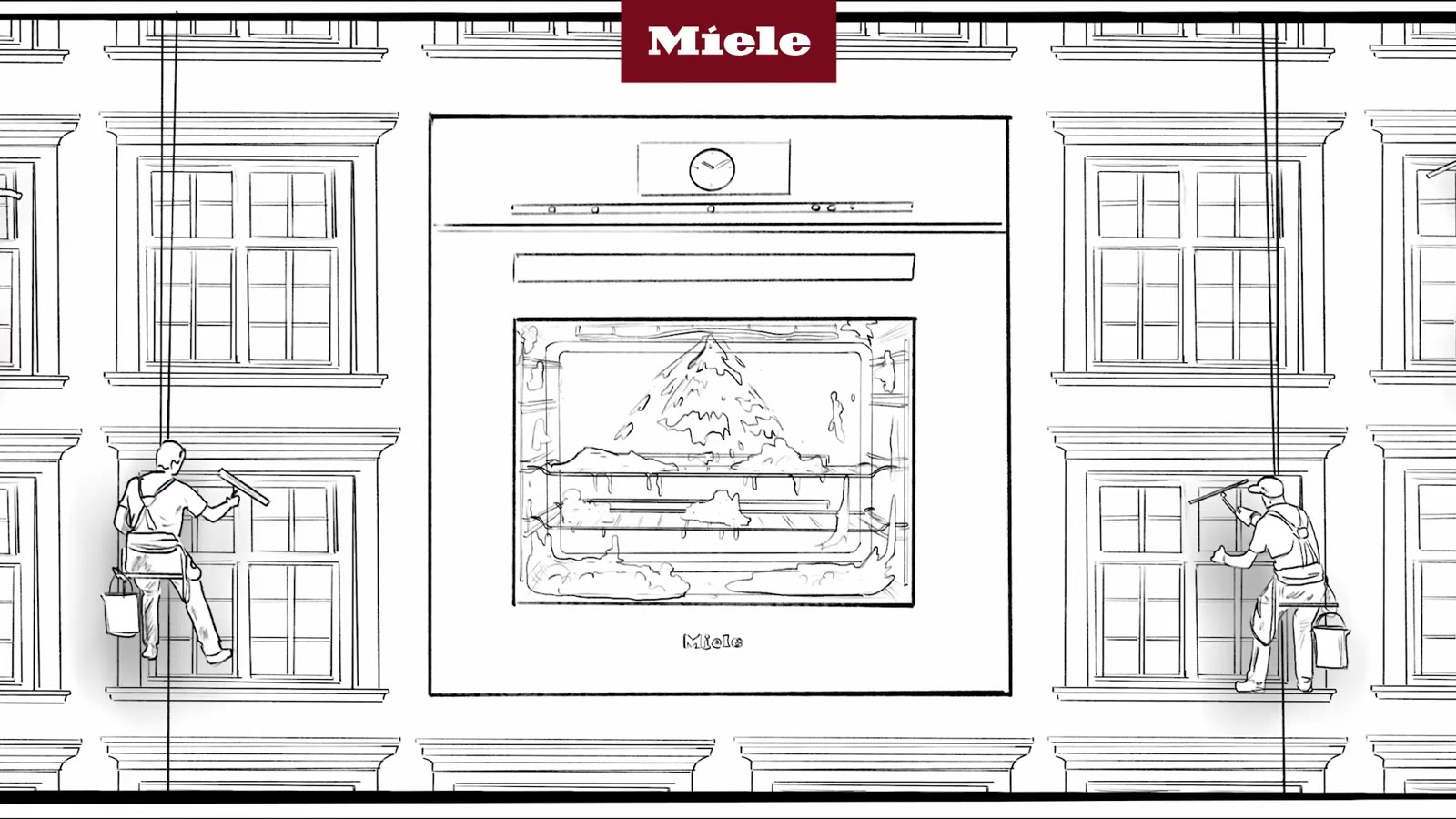 The animatic of the Miele HydroClean 3D billboard